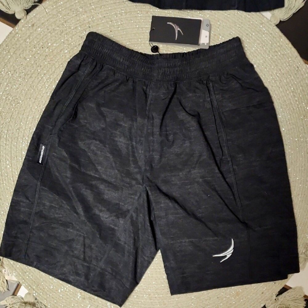 Nwt Endeavor Men's Black Athletic Shorts 9 Inch Activewear Performance Sz S